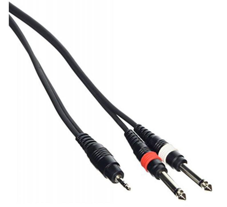 Готовый аудиокабель Jack 3,5 stereo-2xJack 6,3 mono BIG YC005 10 м