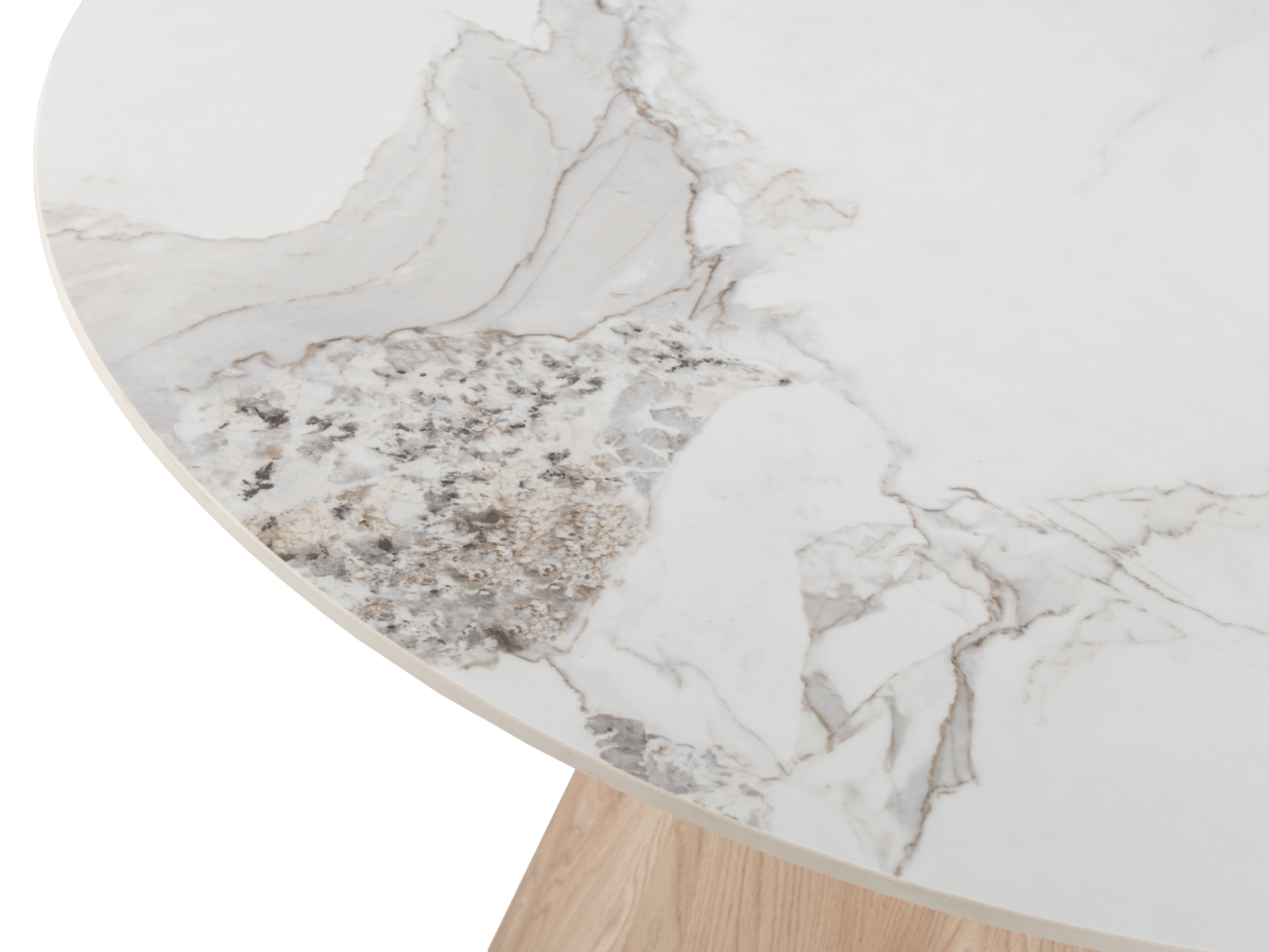 Стол обеденный круглый Квинто Ветро 900/760 мм Керамика голден сэнд/дуб (TМ-300) - фото 2 Стол обеденный круглый Квинто Ветро 900/760 мм Керамика голден сэнд/дуб (TМ-300) - фото 2