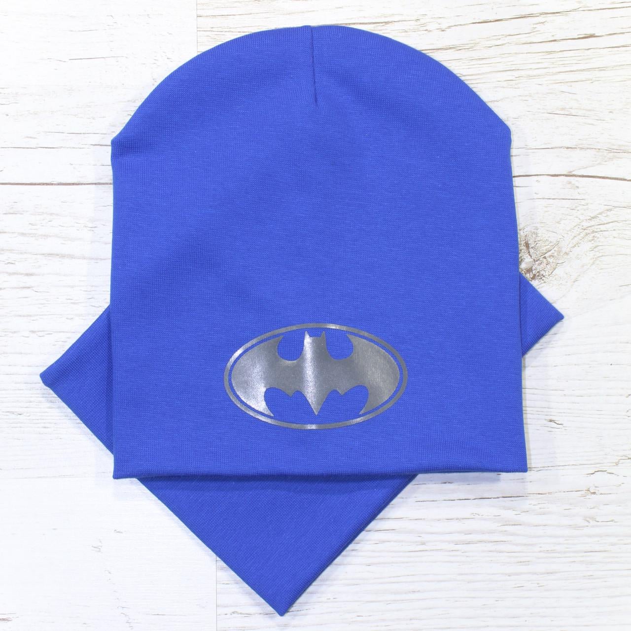 Детская шапка с хомутом Кahta "Batman" р. 48-52 Синий (OC-171)