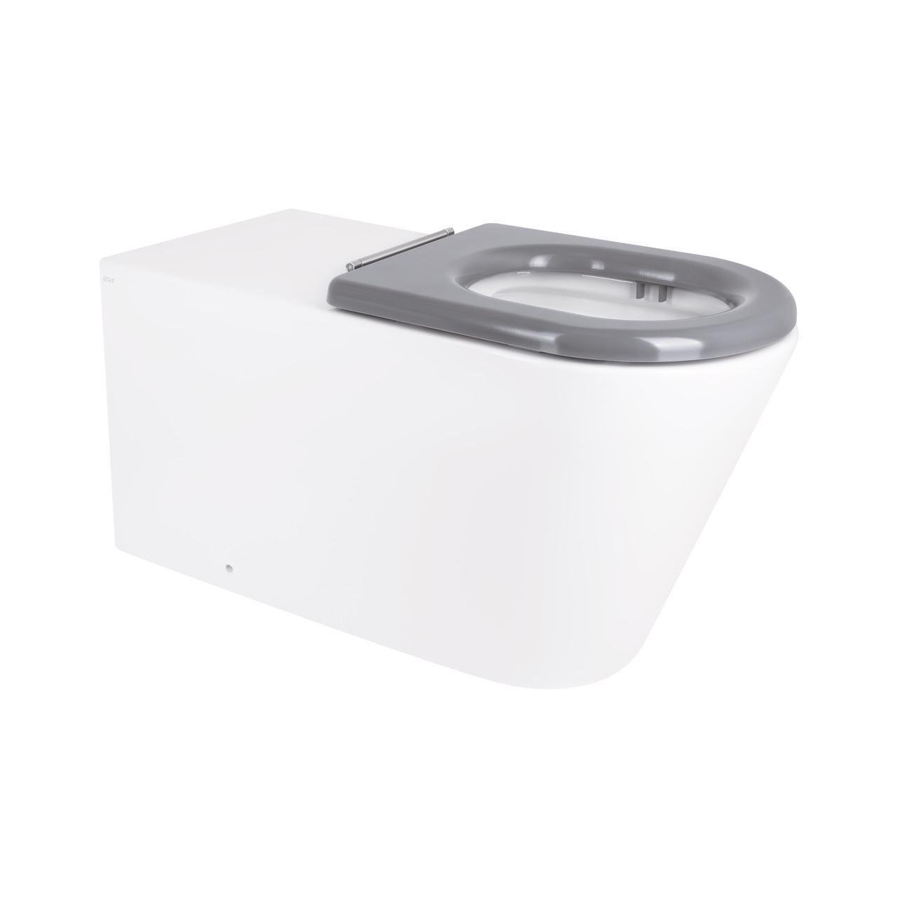 Унитаз напольный Qtap Freedom инклюзивный безбачковый Rimless безобедочный с сиденьем Soft-close White (QT22223368W)