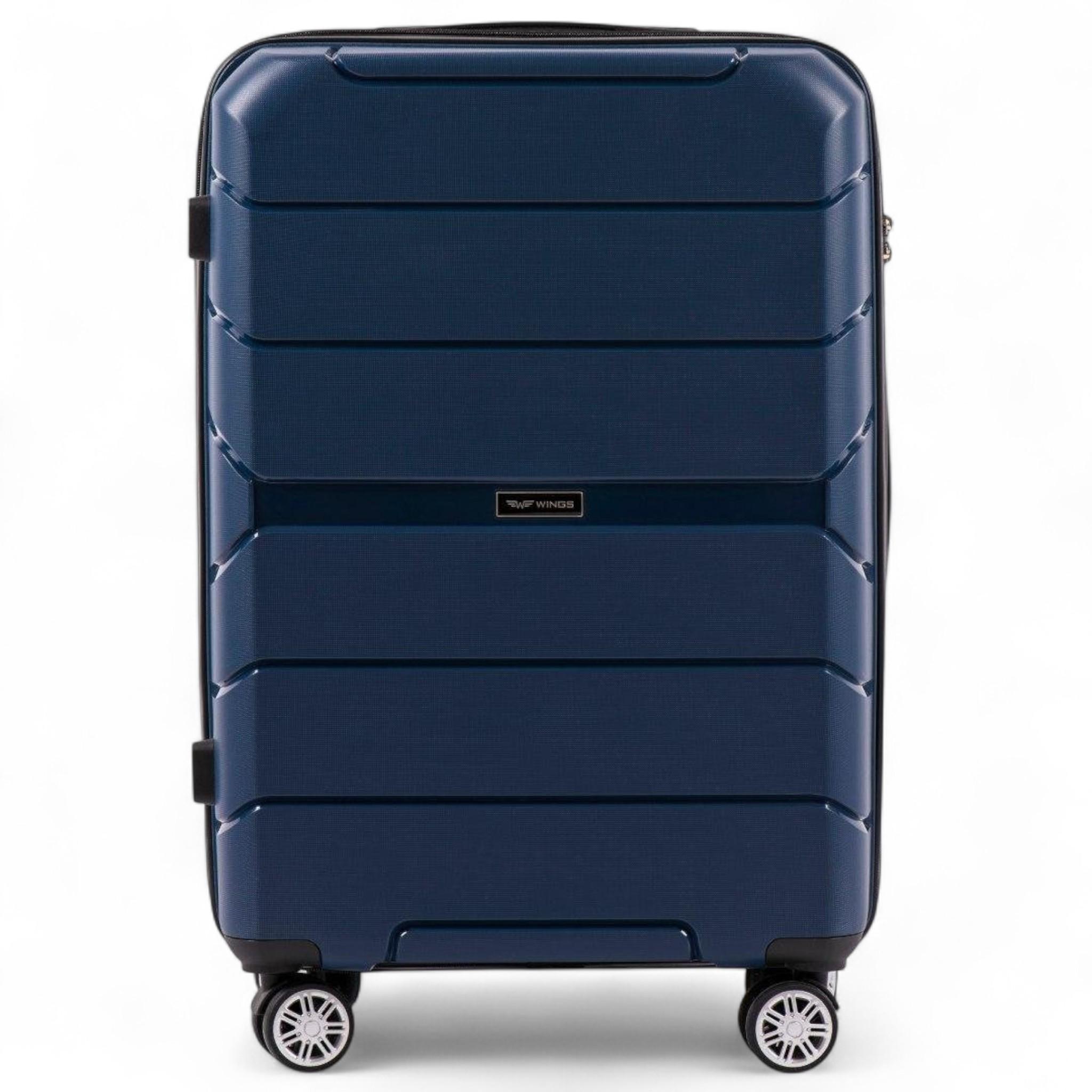 Валіза Wings PP06 поліпропілен на 4-х колесах з кодовим замком L 103 л Blue (S_PP06BlueL)