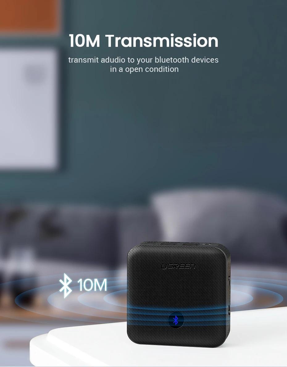 Адаптер UGREEN Bluetooth 5.0 приймач-передавач USB-3,5 мм minijack AUX/SPDIF aptX HD LL Чорний (70158) - фото 16 Адаптер UGREEN Bluetooth 5.0 приймач-передавач USB-3,5 мм minijack AUX/SPDIF aptX HD LL Чорний (70158) - фото 16