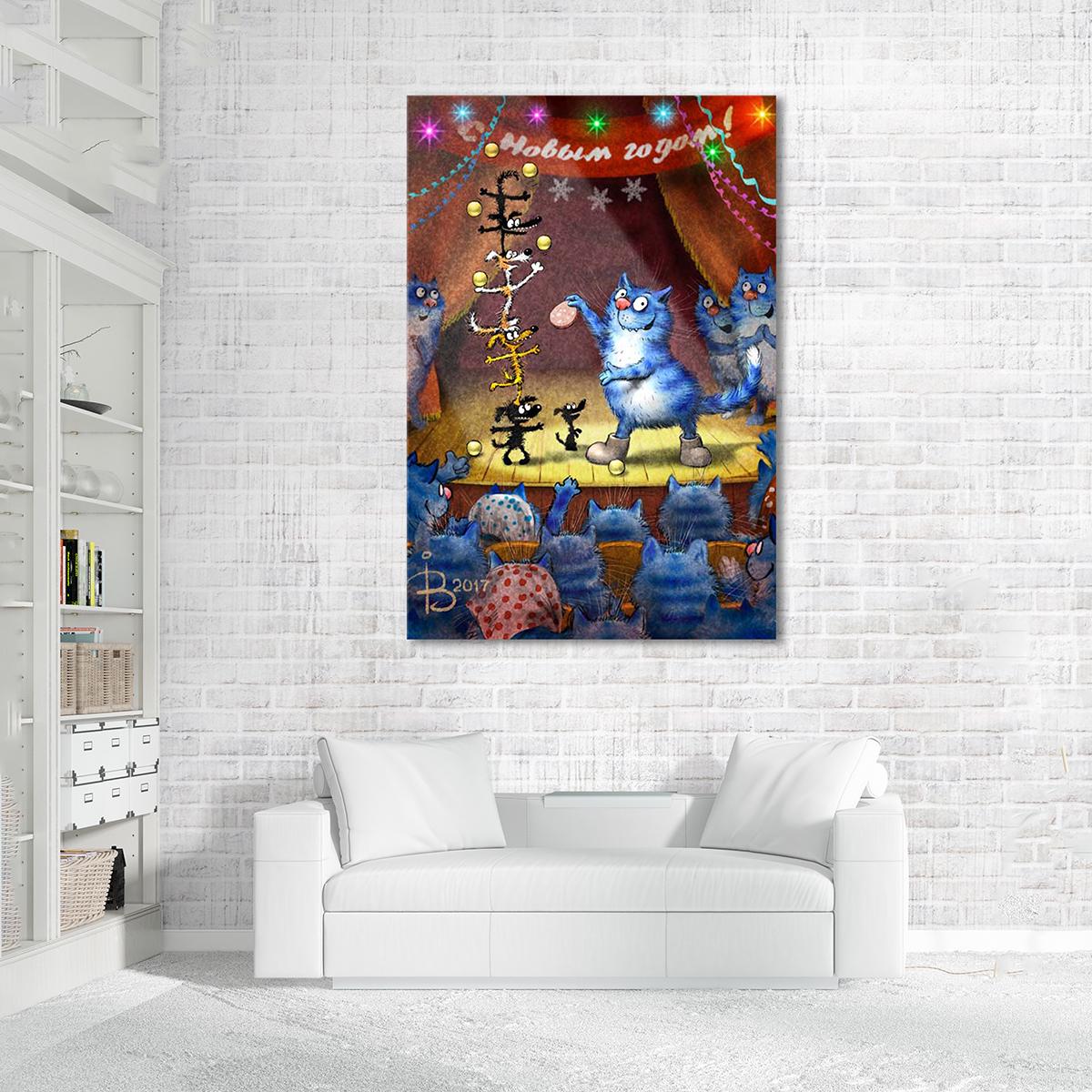 Модульная картина Представление в клубе 1 модуль 60x90 см (_rinaz_20172224003)