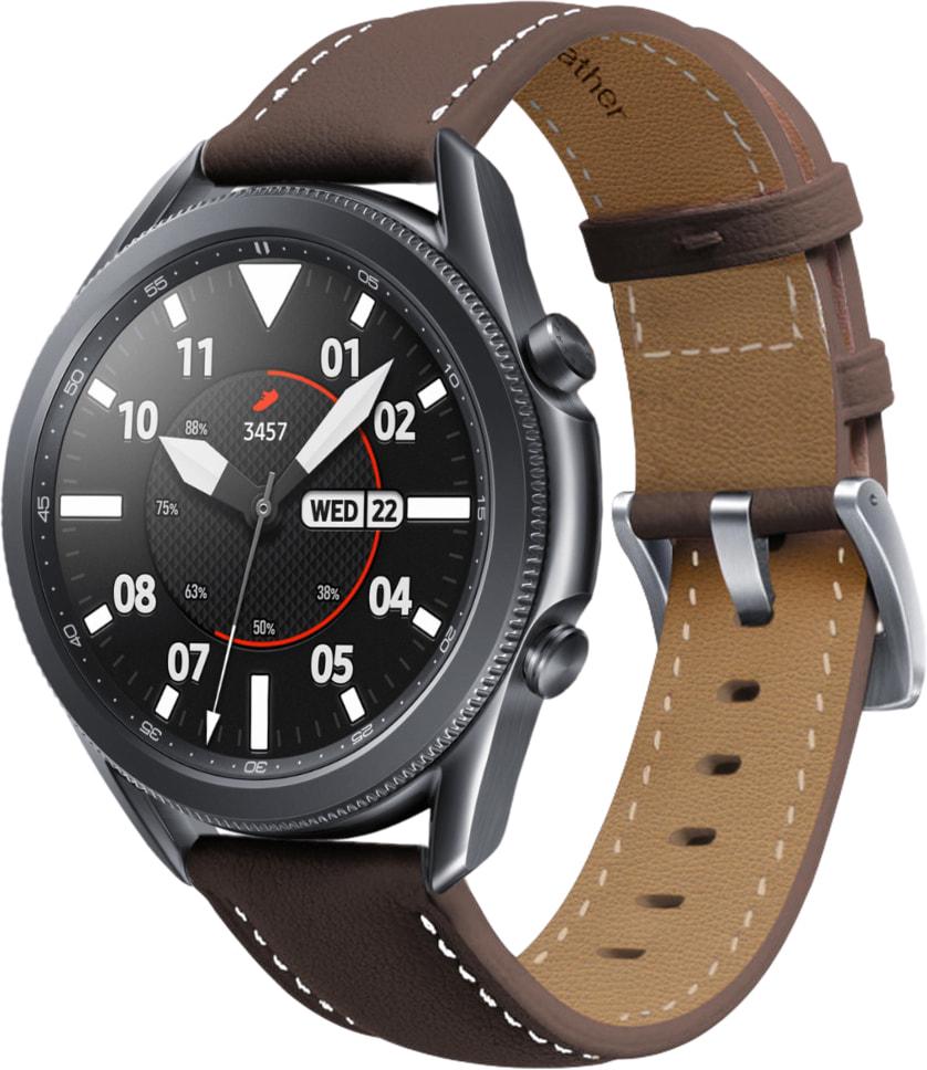 Ремінець шкіряний Folsa для Galaxy Watch 3 45 мм Dark Brown (31542-05)