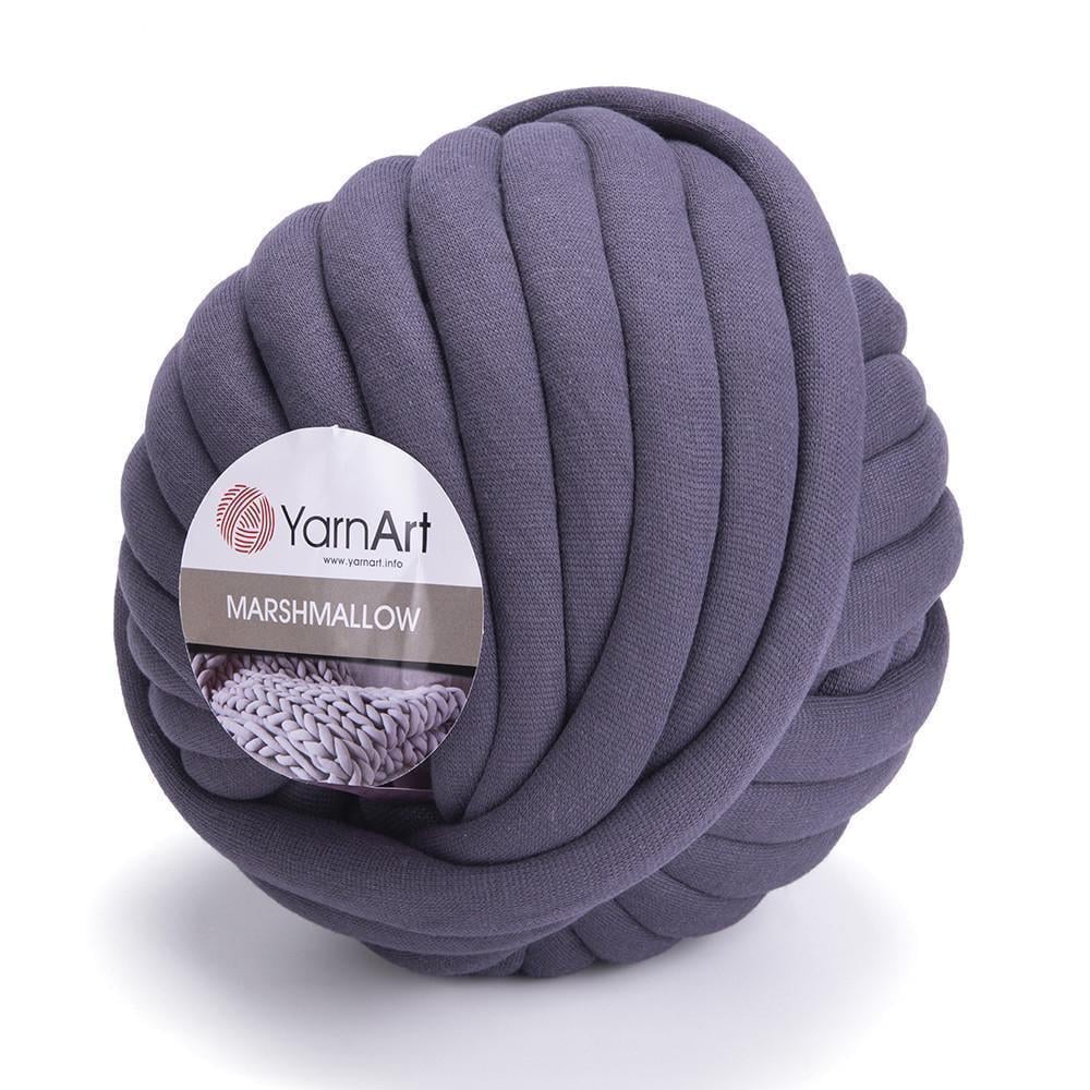 Пряжа трикотажная YarnArt Marshmallow толстая 750 г 30 м Темно-серый №908 (2569833841)