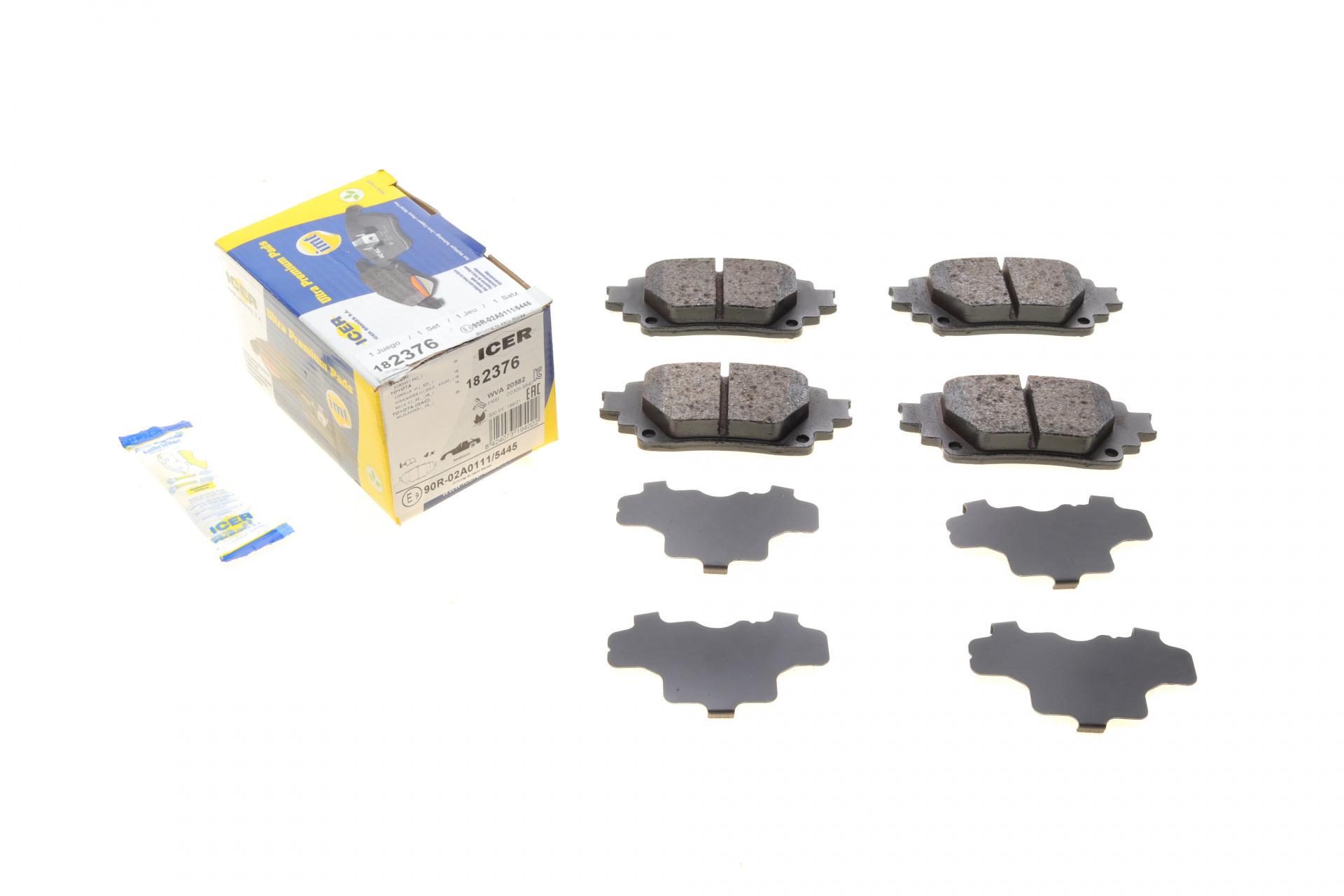Колодки тормозные задние ICER для Toyota Rav4 18-/Corolla XII/Highlander 19-/Suzuki Across 20-/Lexus UX 18- (182376)