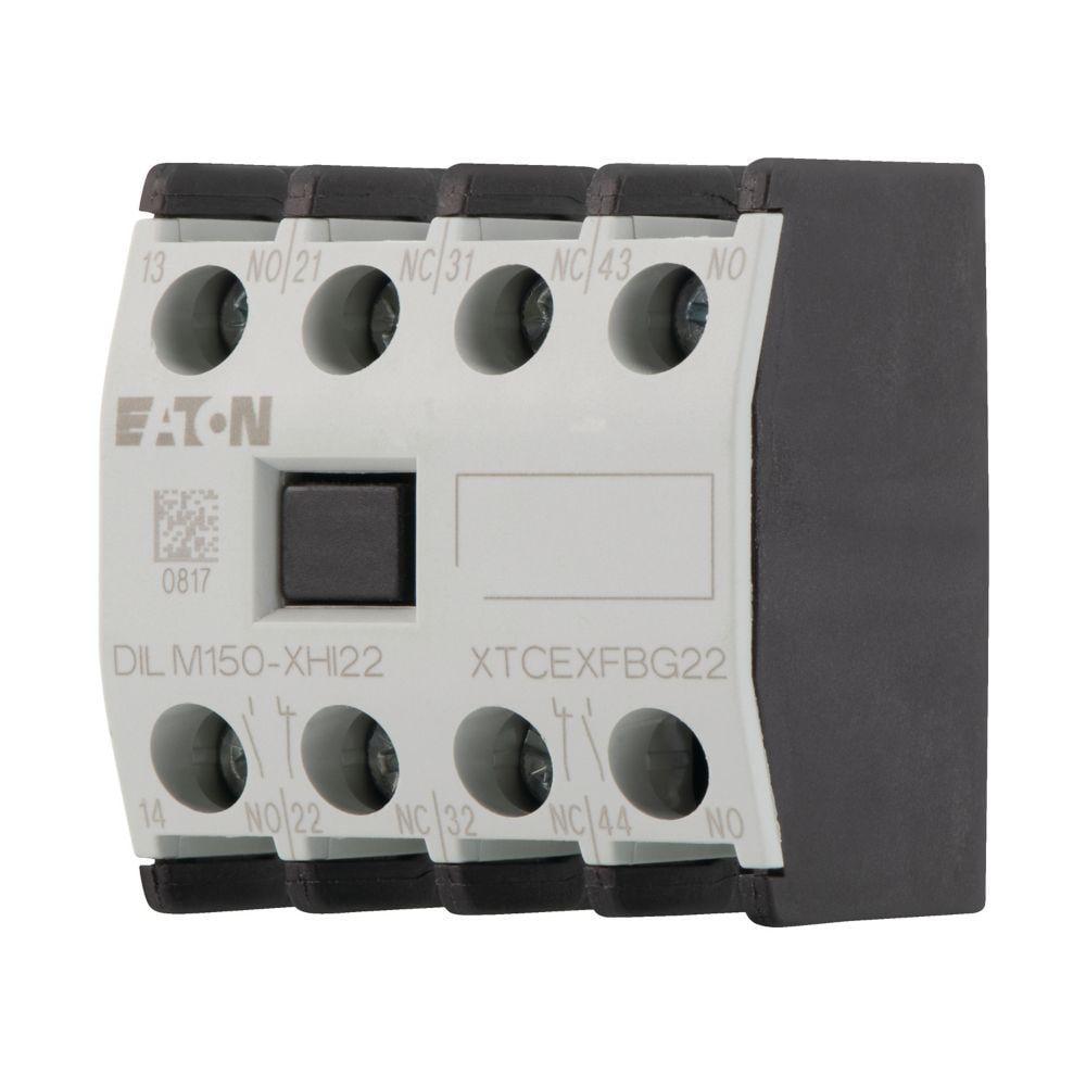 Блок дополнительных контактов Eaton DILM150-XHI22 фронтальный 2НВ+2НЗ для DILM40-170 Eaton (00000058778)