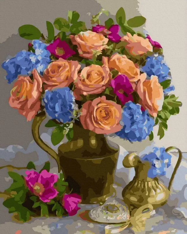 Картина по номерам Brushme Букет в винтажном весе 40x50 см (BRM44987) Картина по номерам Brushme Букет в винтажном весе 40x50 см (BRM44987)