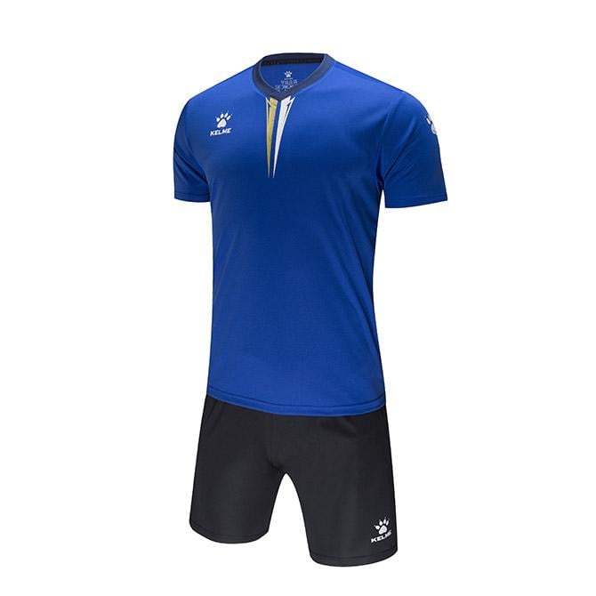 Комплект футбольной формы Kelme Valencia к/р 2XL Синий/Белый