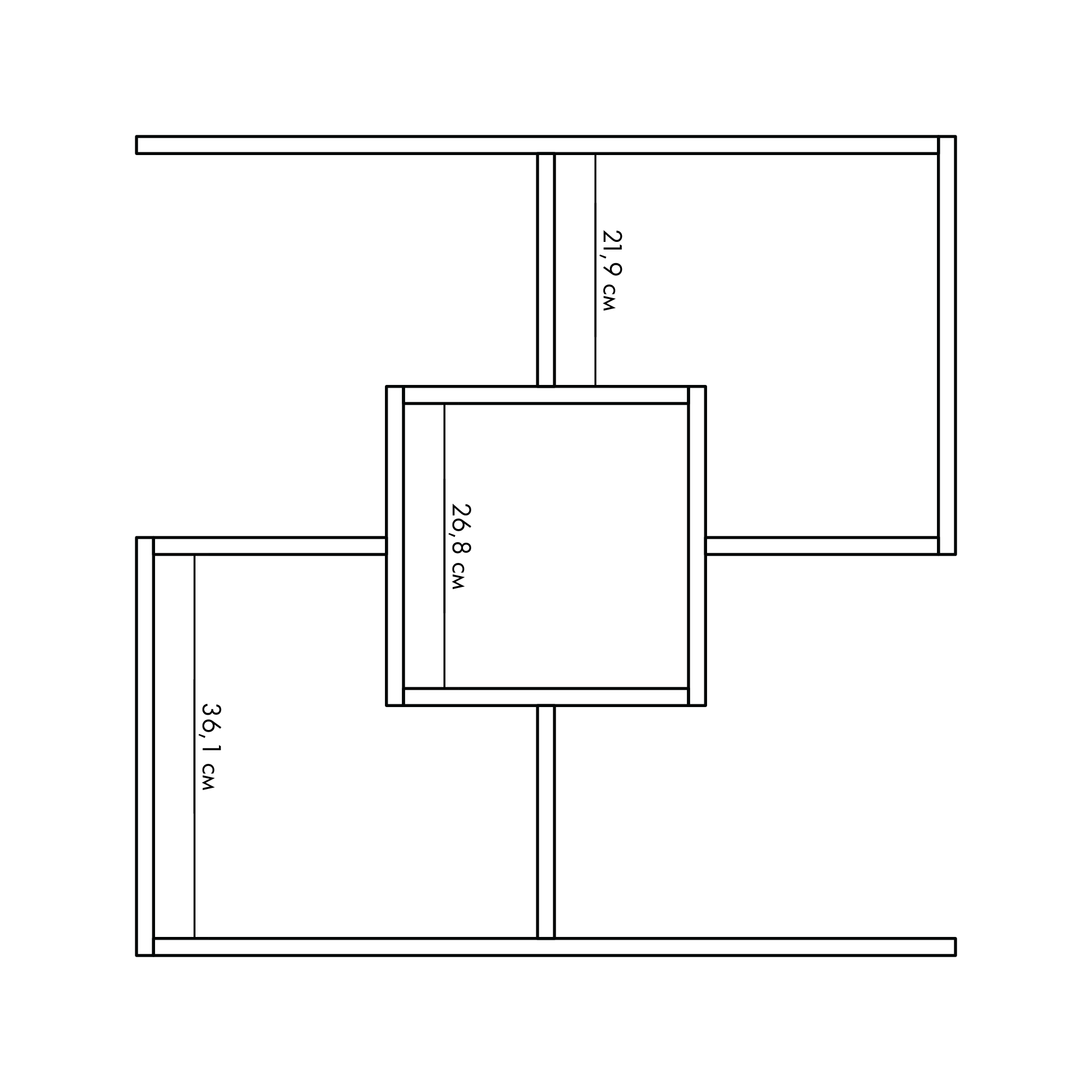 Полка Спаркс 77х77х18 см Блекрок (60C18) - фото 4