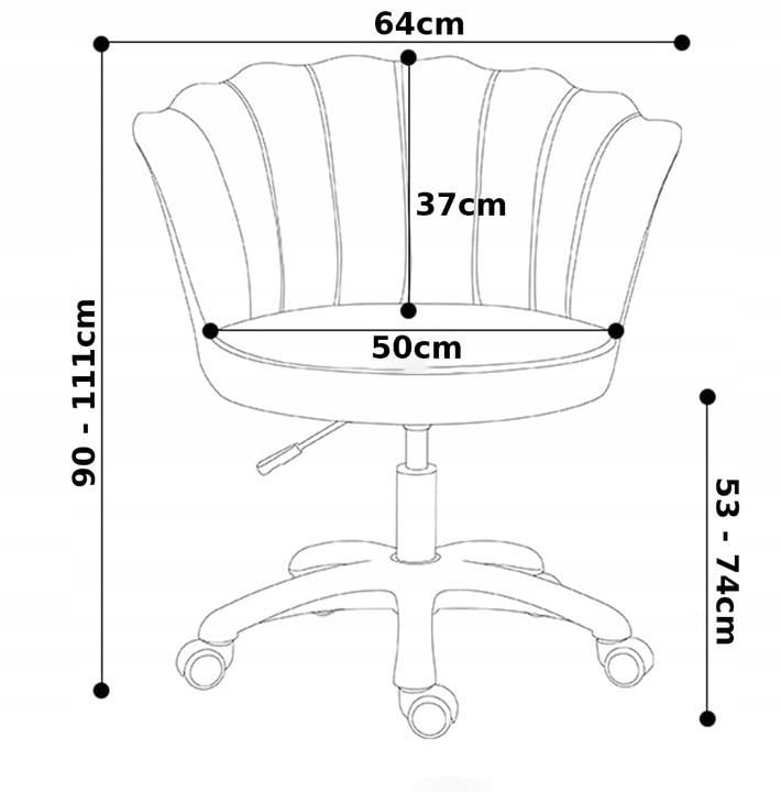 Крісло обертове Flowers гламурневельвет Чорний (2604346446) - фото 4 Крісло обертове Flowers гламурневельвет Чорний (2604346446) - фото 4