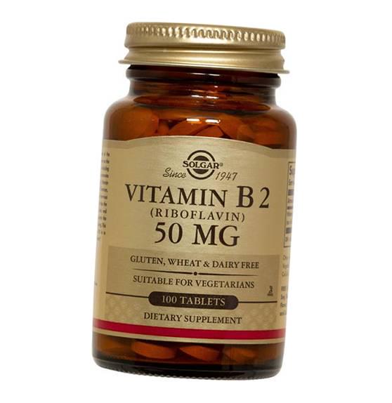 Витамины Solgar Vitamin B2 50 мг 100 табл. (36313141)