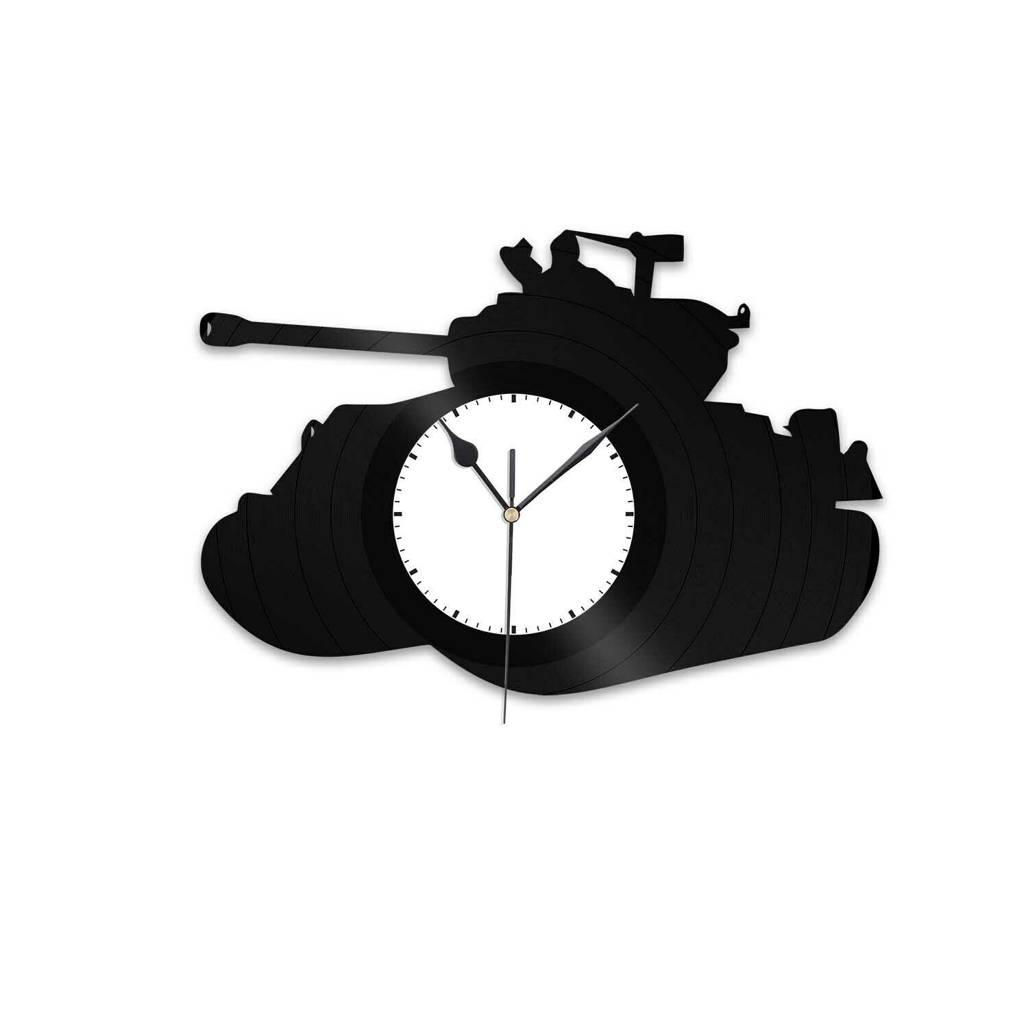 Часы настенные Танк 1935 из виниловой пластинки