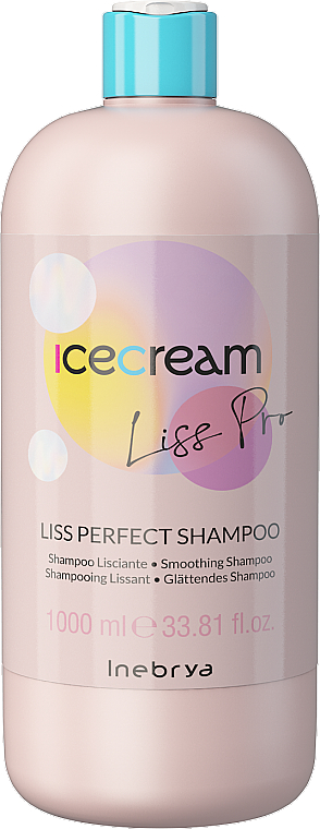 Шампунь для жестких и непослушных волос Inebrya Ice Cream Liss-Pro Liss Perfect Shampoo 1000 мл (1250458233)