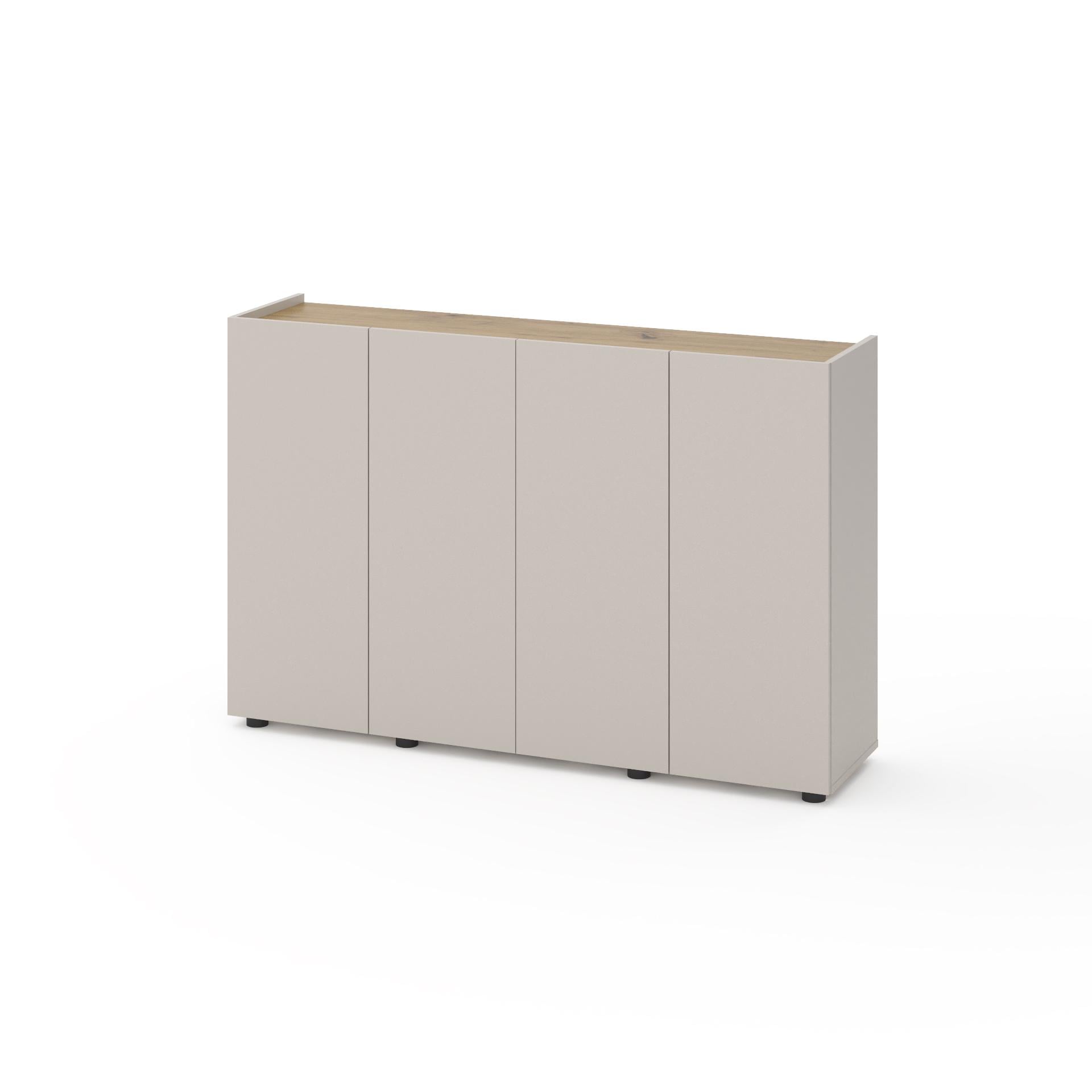 Комод на четыре двери Кашемир/Дуб Артизан (381022)