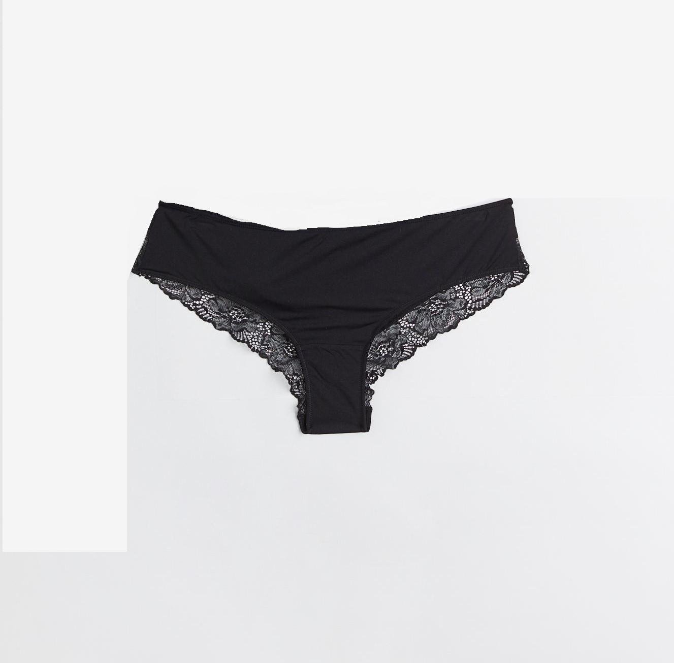 Трусики с кружевом L Черный (1086277arl)