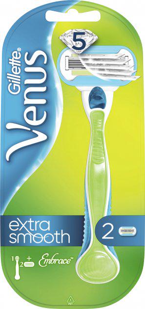 Станок для бритья женский Venus Extra Smooth Embrace c 2 сменными картриджами