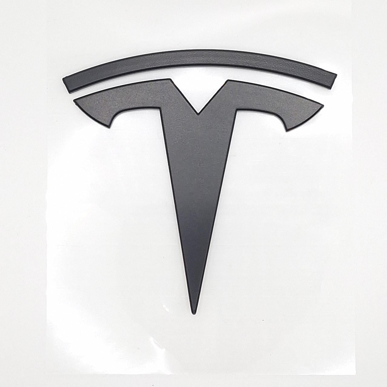 Эмблема Tesla Model 3 задняя 8,1х7,7 см Черный матовый (2099631830)