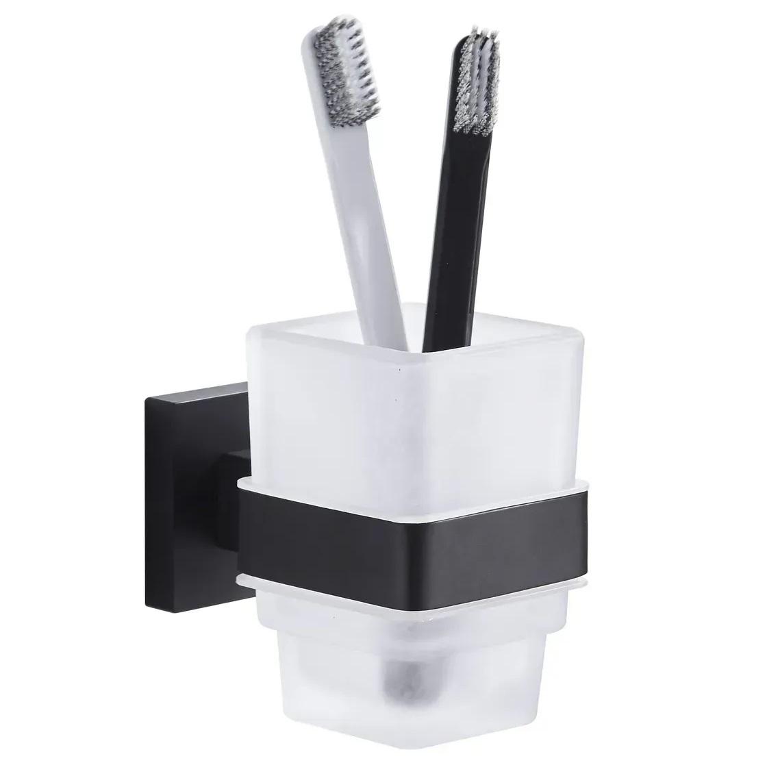 Стакан для зубных щеток VBI Jupiter настенный Черный матовый (RM-VBI-040604BL) Стакан для зубных щеток VBI Jupiter настенный Черный матовый (RM-VBI-040604BL)