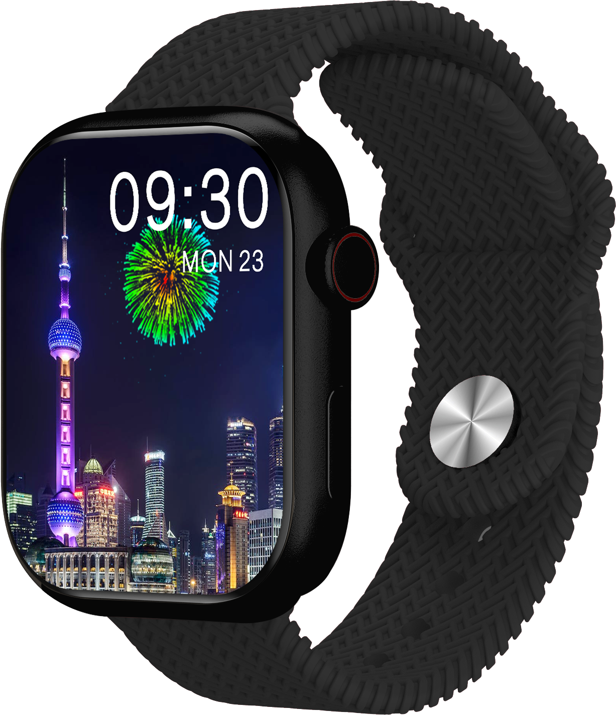 Cмарт-годинник AirPro HK9 Pro AmoLED Premium Series 8 з мікрофоном/тонометром 45 мм Black/Aluminium (92dd3502)