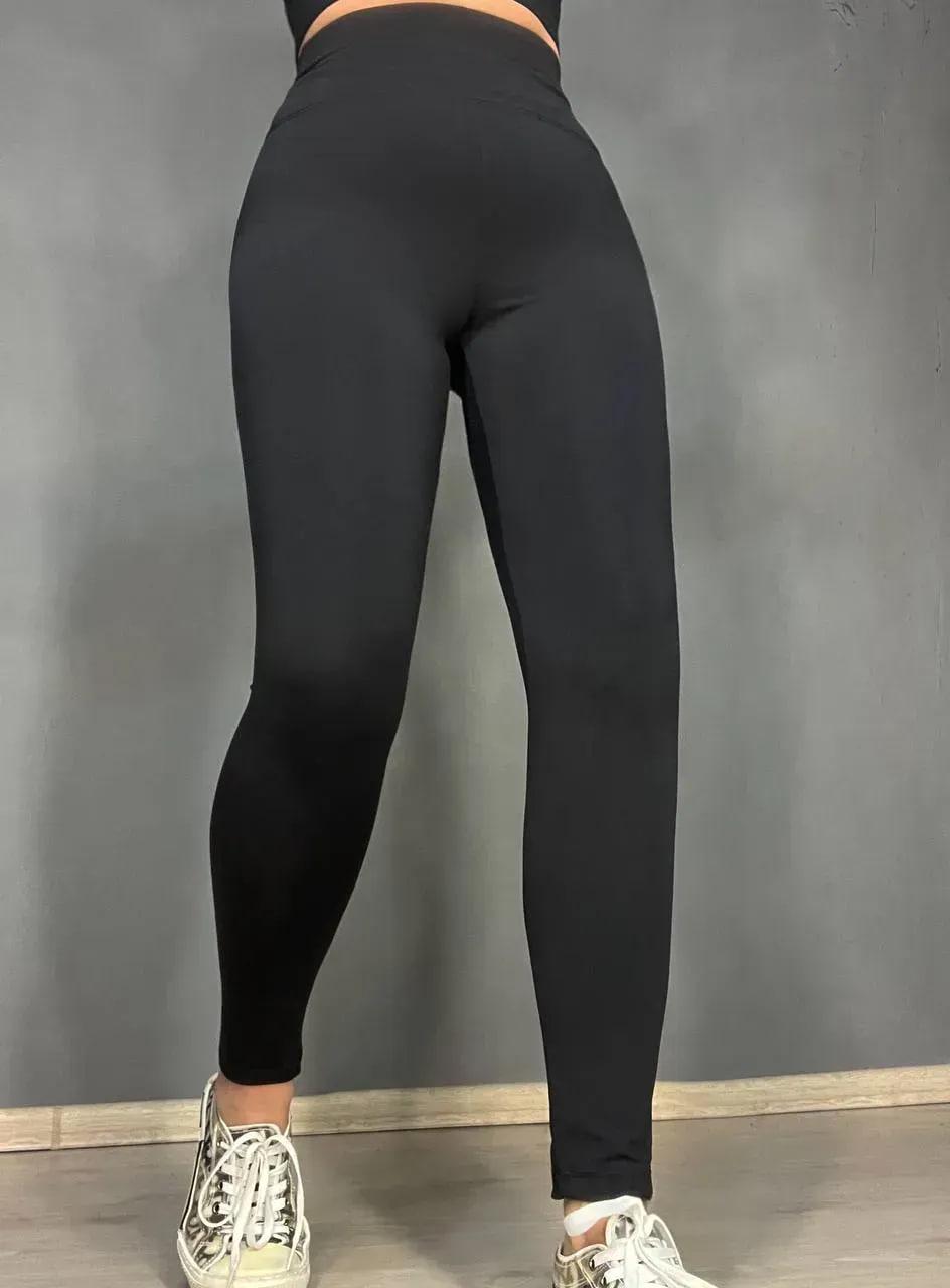 Лосины женские Oysho 0124 NanoFit широкий пояс 4XL Черный (26259342) - фото 5