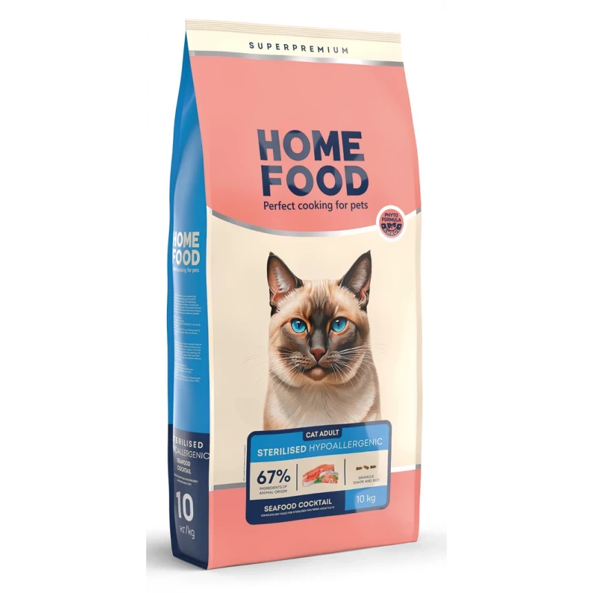 Корм для кошек гипоаллергенный Home Food Морской коктейль 10 кг