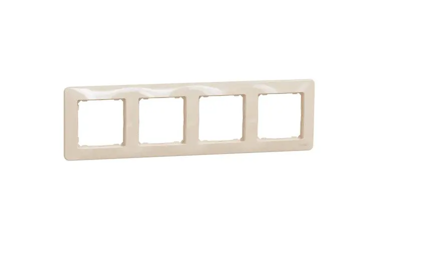Рамка четверная Schneider Electric Sedna Design Бежевый (SDD312804)