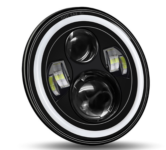 Фара LED 7" 178 мм 60 Вт с DRL Ангельские глаза
