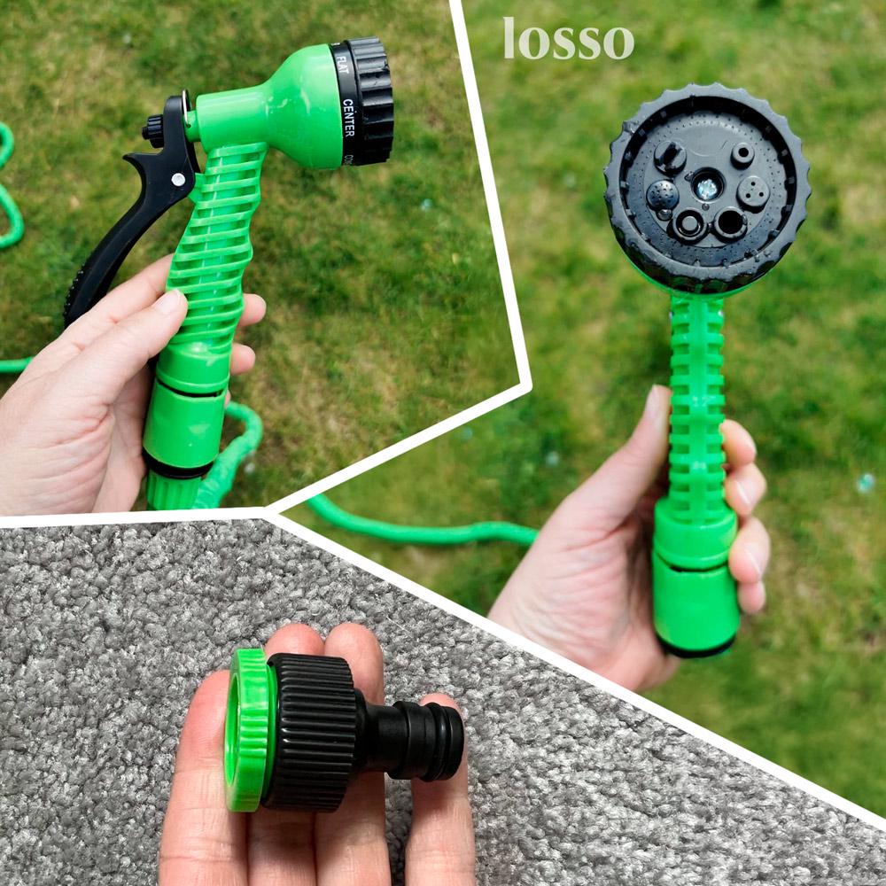 Шланг для полива растяжимый LOSSO MY-186 Magic Hose с пистолетом-распылителем 15 м (452196404) - фото 7 Шланг для полива растяжимый LOSSO MY-186 Magic Hose с пистолетом-распылителем 15 м (452196404) - фото 7