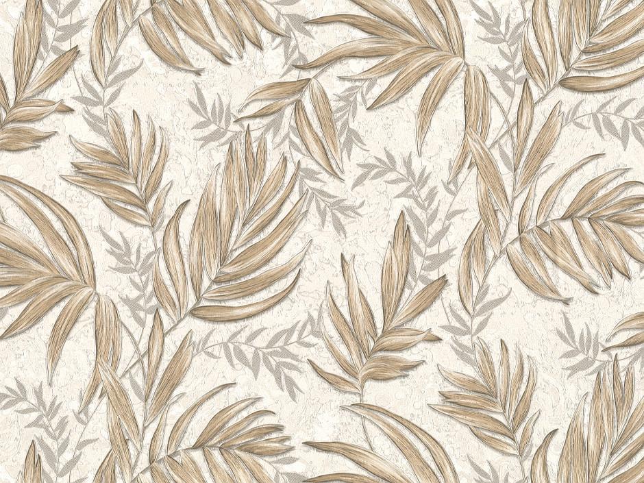 Обои флизелиновые LeGrand Platinum Джунгли 8624-12 Декор винил горячего тиснения 1,06х10,05 м Песочный