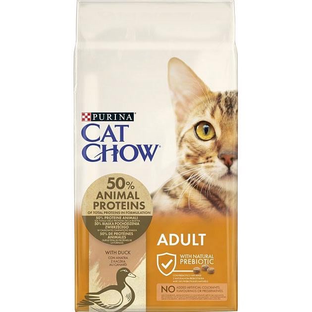 Корм сухий для кішок Purina Cat Chow з качкою 15 кг (7613035394889) - фото 1