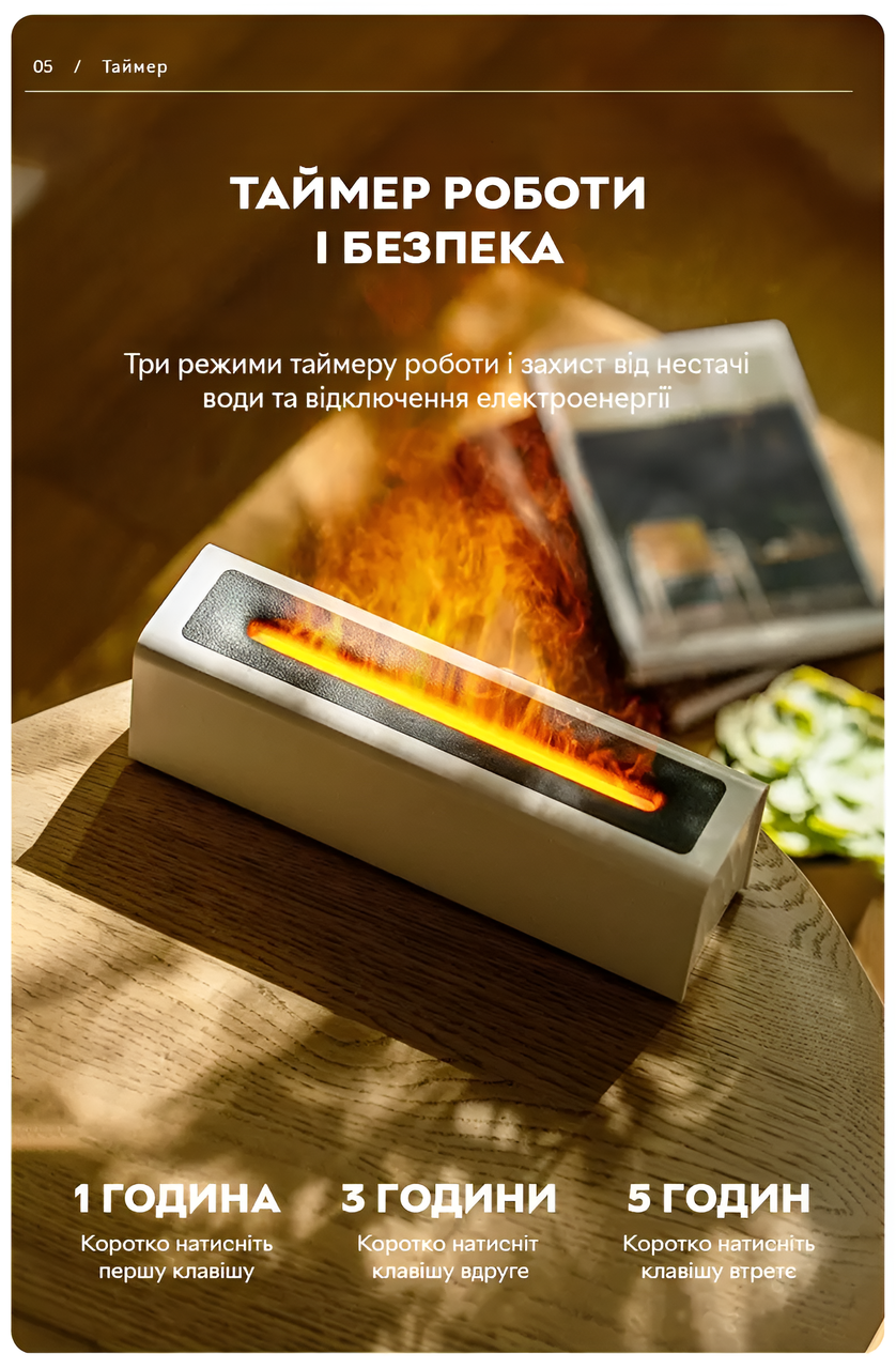 Увлажнитель воздуха портативный Эффект 3D пламени 150 мл Белый - фото 7 Увлажнитель воздуха портативный Эффект 3D пламени 150 мл Белый - фото 7