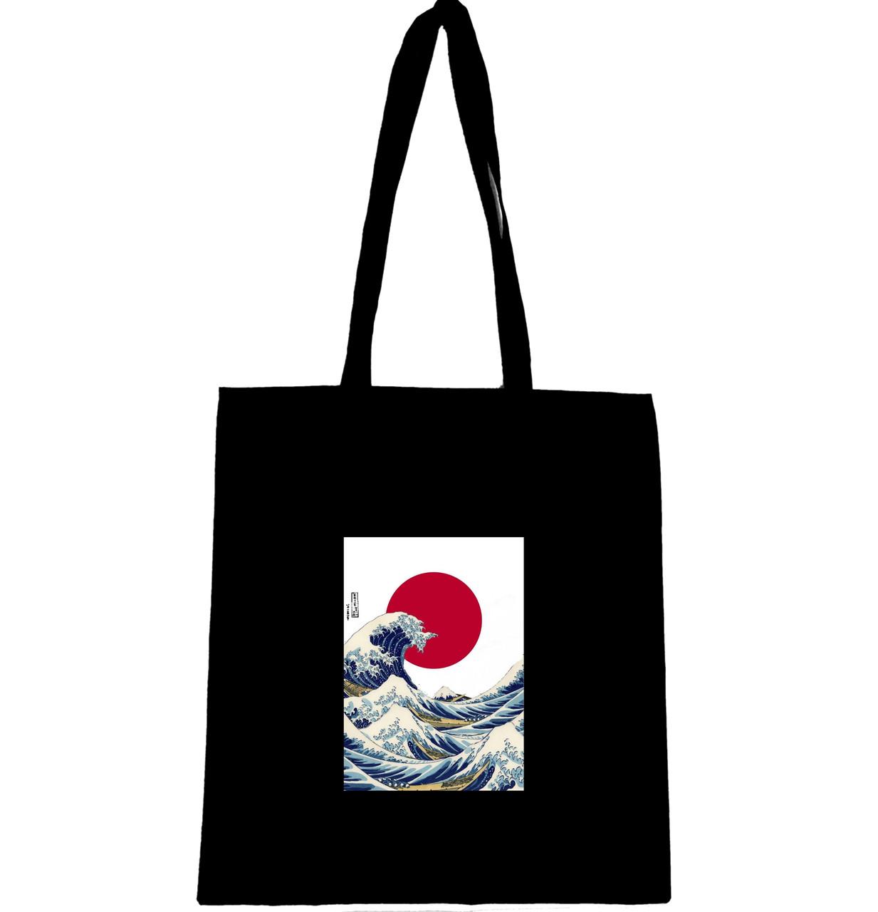 Эко-сумка с принтом Большая волна в Канагаве (946)