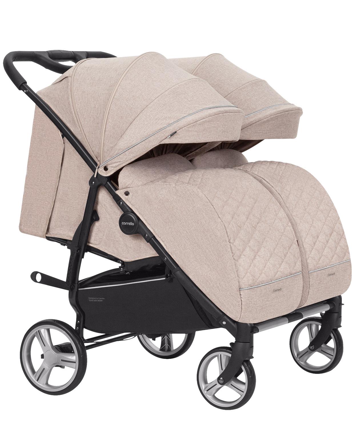 Коляска детская Carrello Connect для двойни с люлькой Cotton Beige (CRL-5502/1) - фото 3