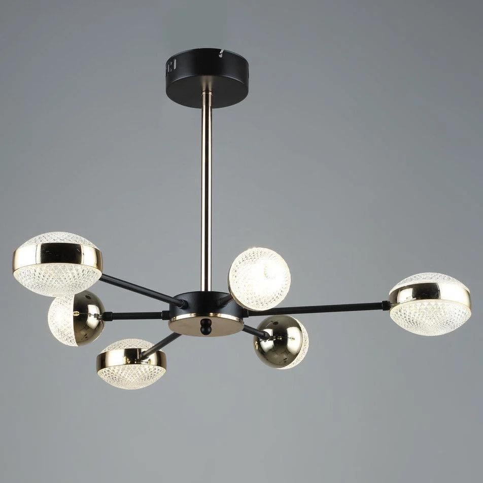 LED-люстра потолочная Sirius с плафонами IP20 3000/6500К 33W Кофейно-золотистый (28685861)