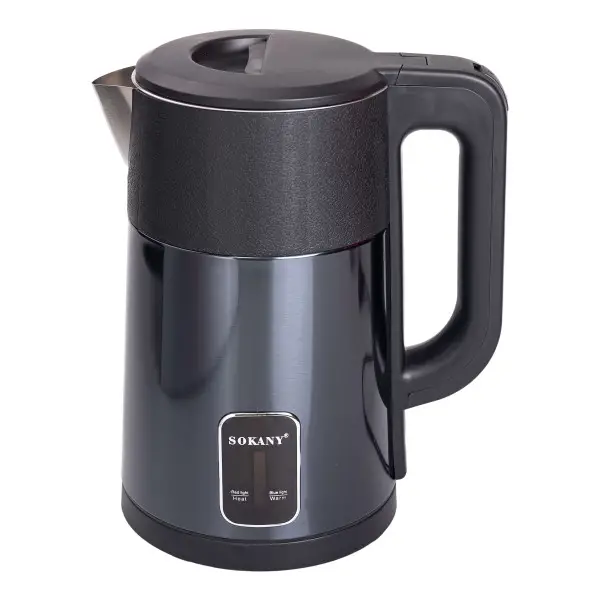 Електрочайник Sokany SK-09017GR 2.5 л 1500 Вт із нержавіючої сталі Чорний (149-107-SK-09017GR) - фото 3