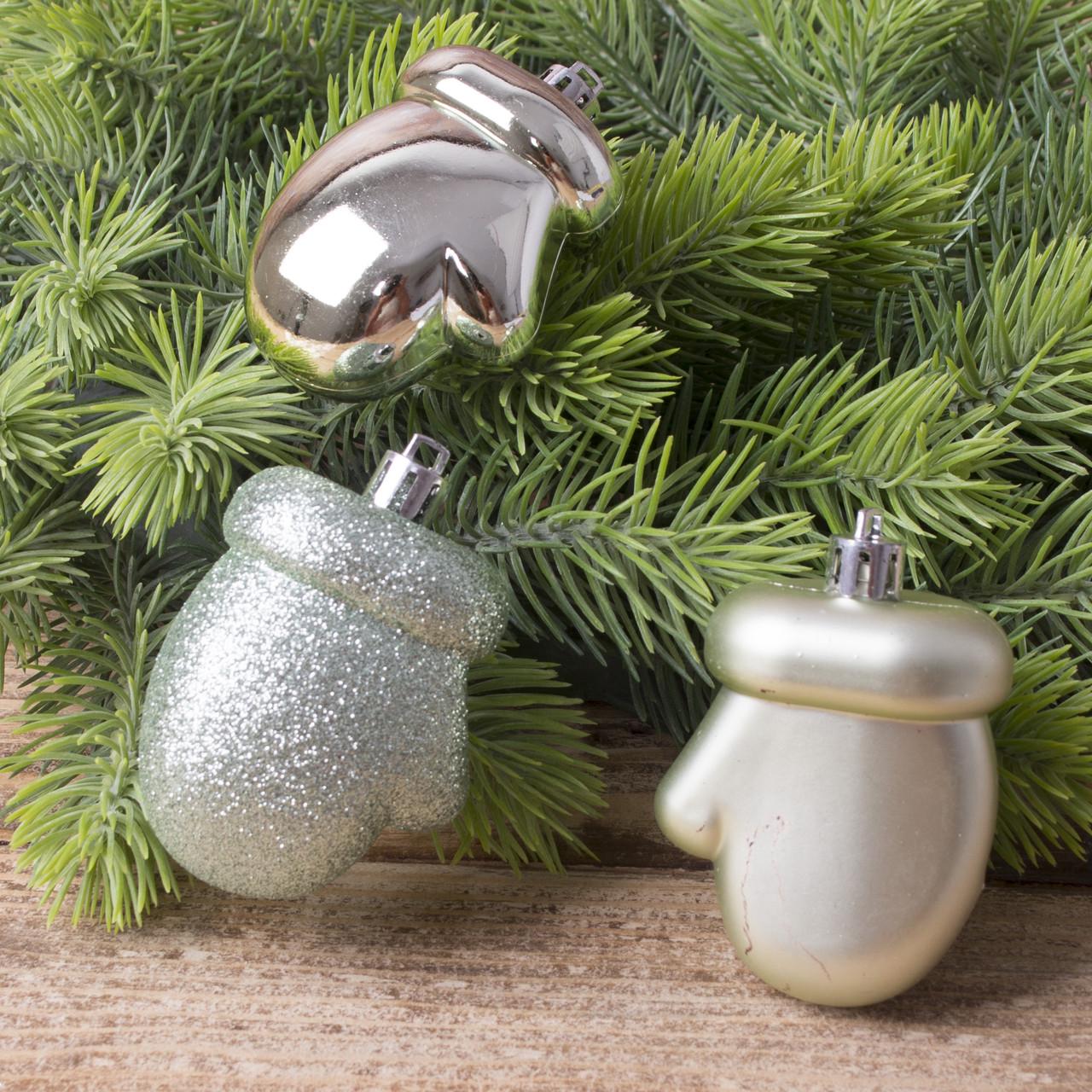 Елочные игрушки Варежки 3 шт. Мятный (3358-1)