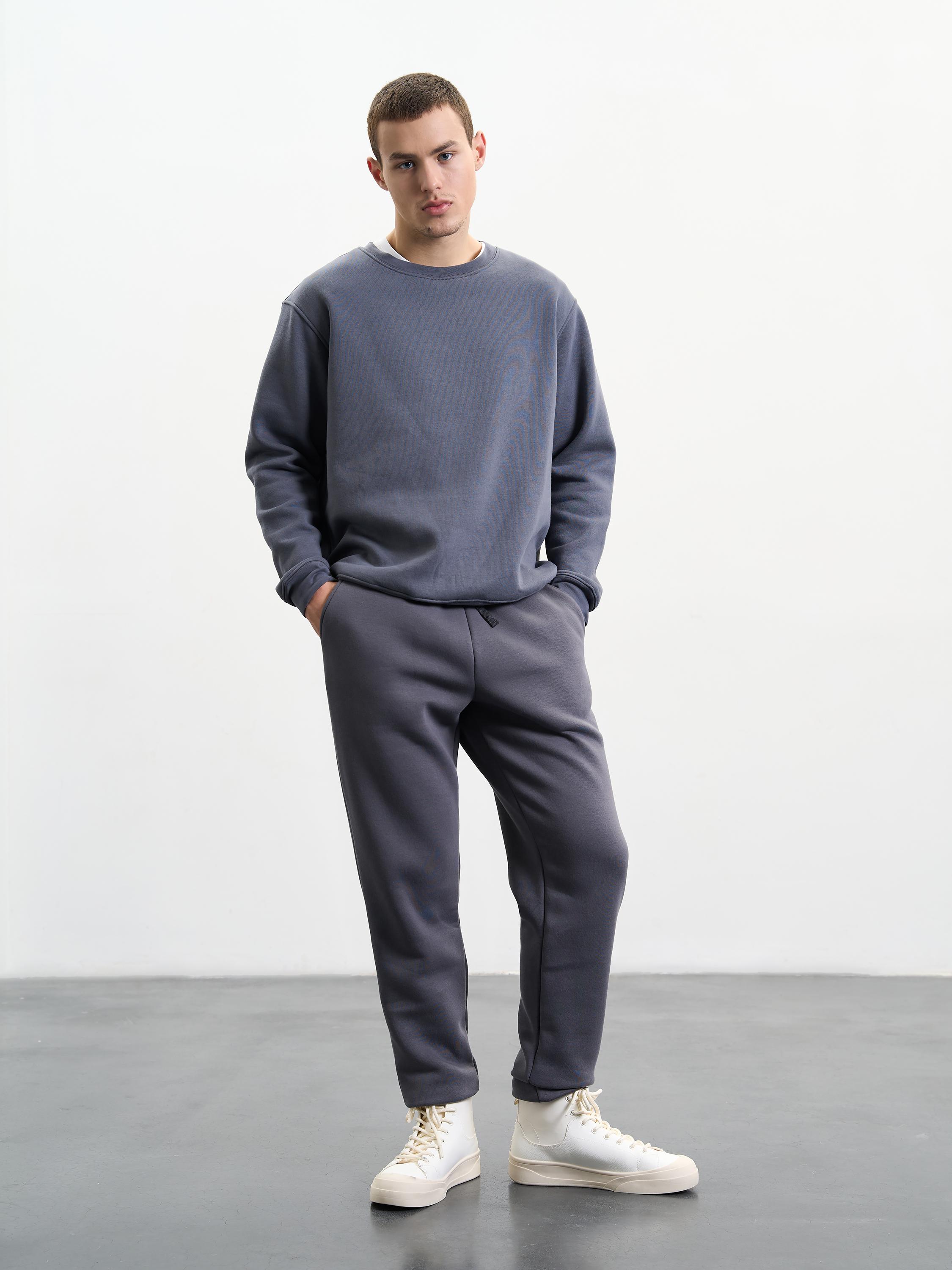 Свитшот мужской утепленный ROZA 240452 XS Выдержанный серый (4824005710971) - фото 2