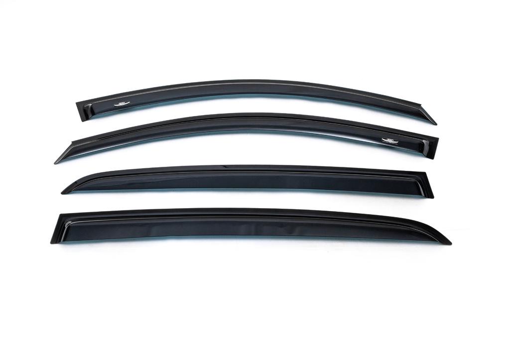 Ветровики HIC для Hyundai I-10 2008-2013 гг. поликарбонат Черный