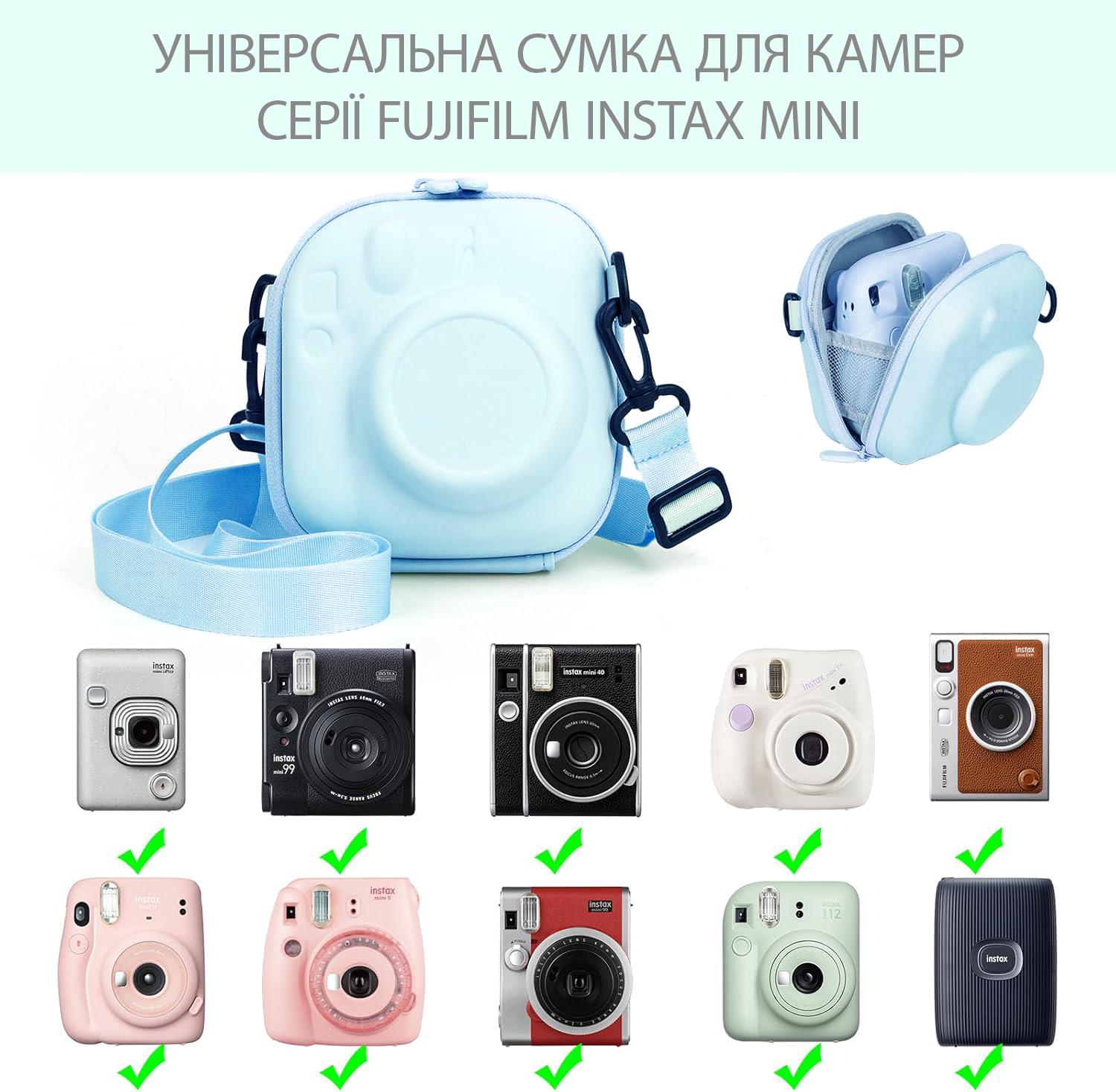 Чехол Fujifilm для Instax Mini 12/11/99/7+/40/Evo Blue - фото 8