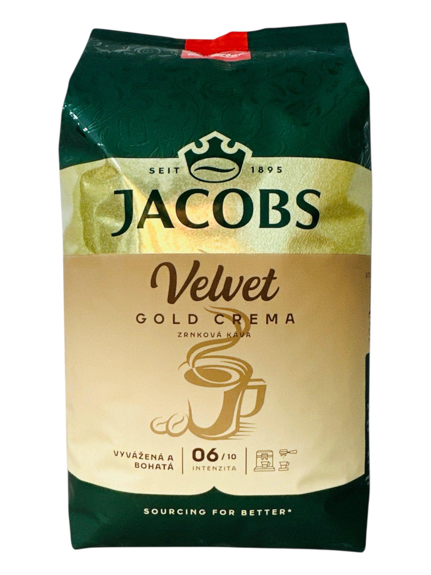 Кофе зерновой Jacobs в зернах Velvet Gold Crema 1 кг (60947)