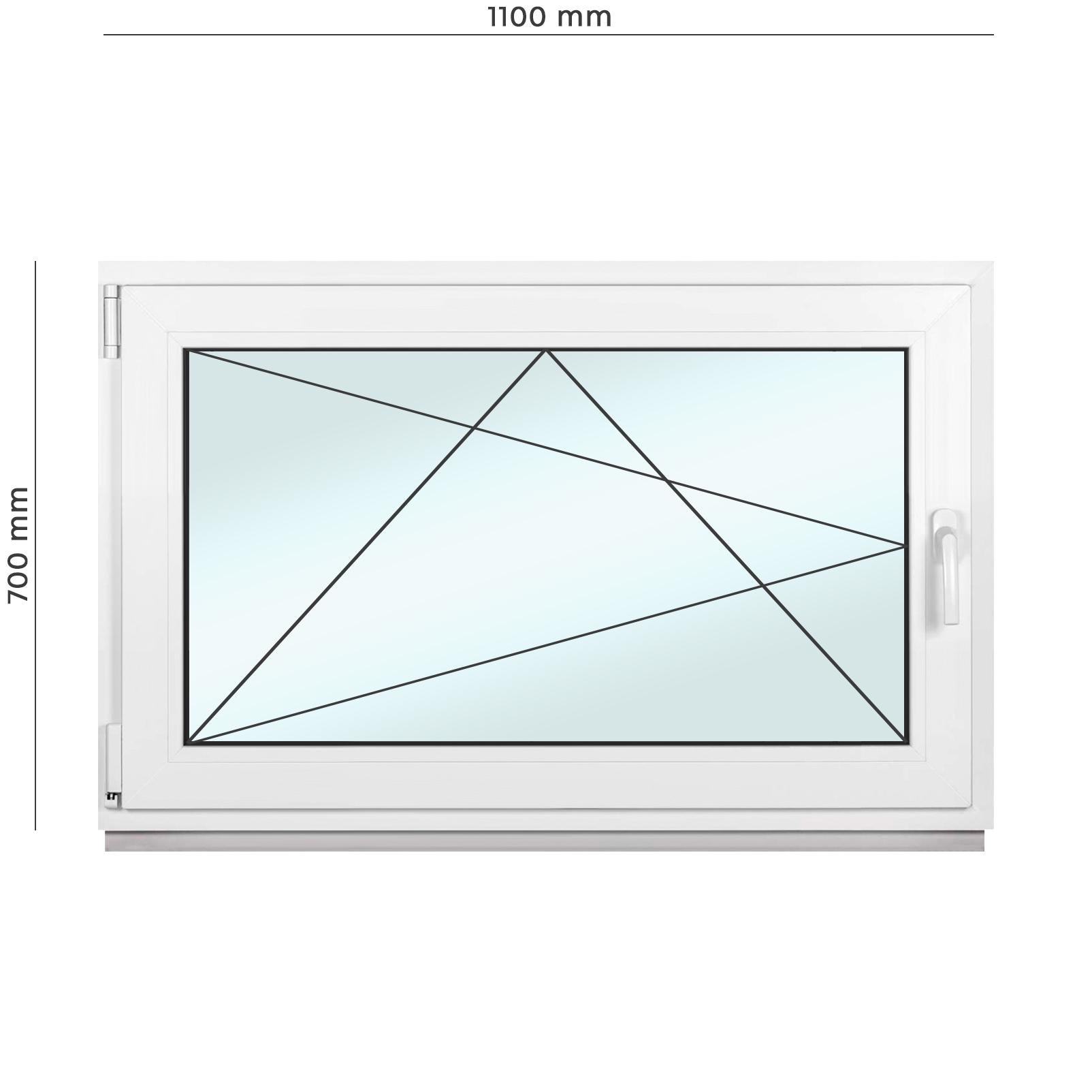 Вікно металопластикове Framex поворотно-відкидне з лівим відкриттям 1100х700 мм Білий - фото 2