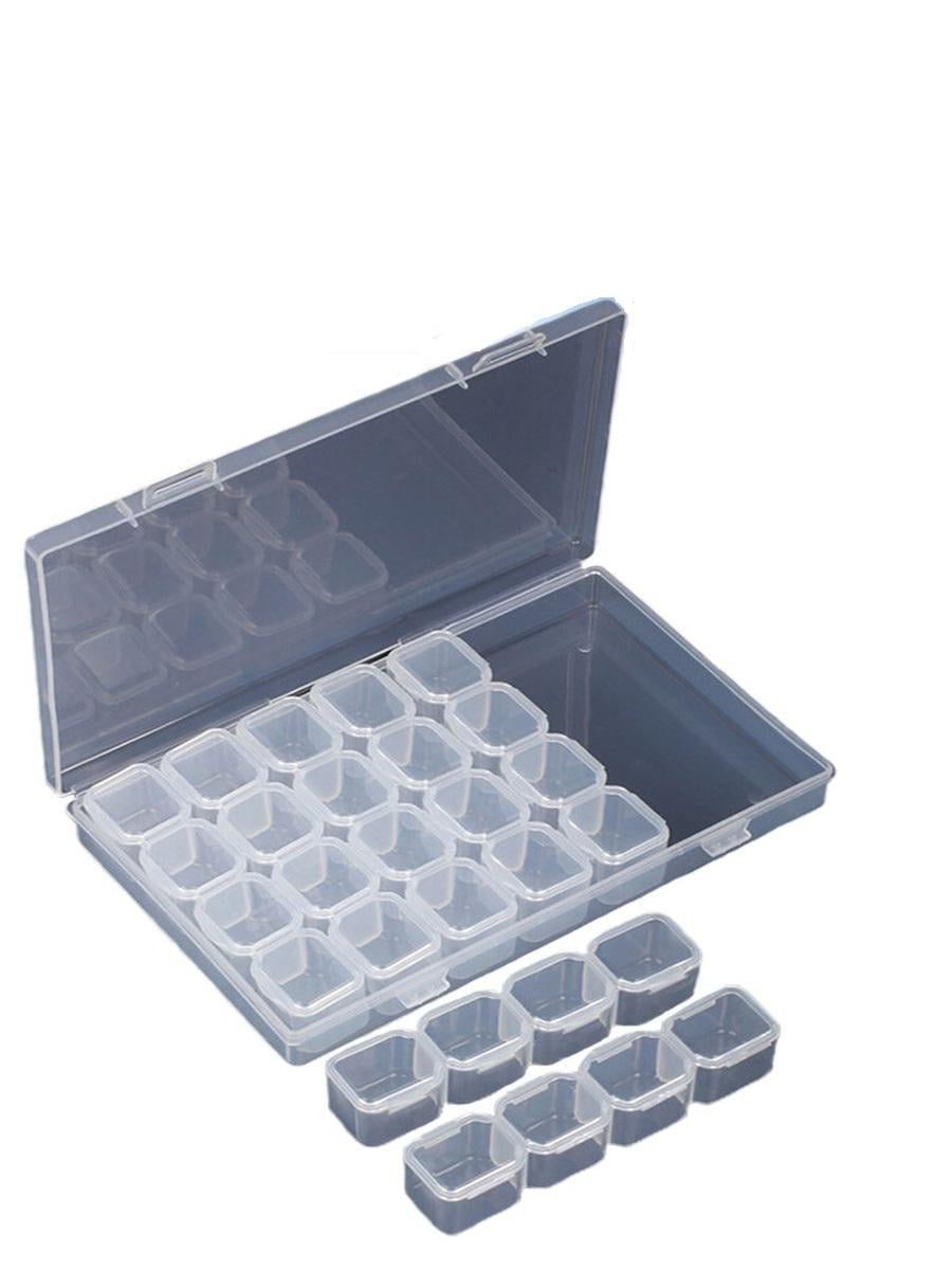 Органайзер для бісеру/бусин/кристалів/страз 28 комірок Прозорий