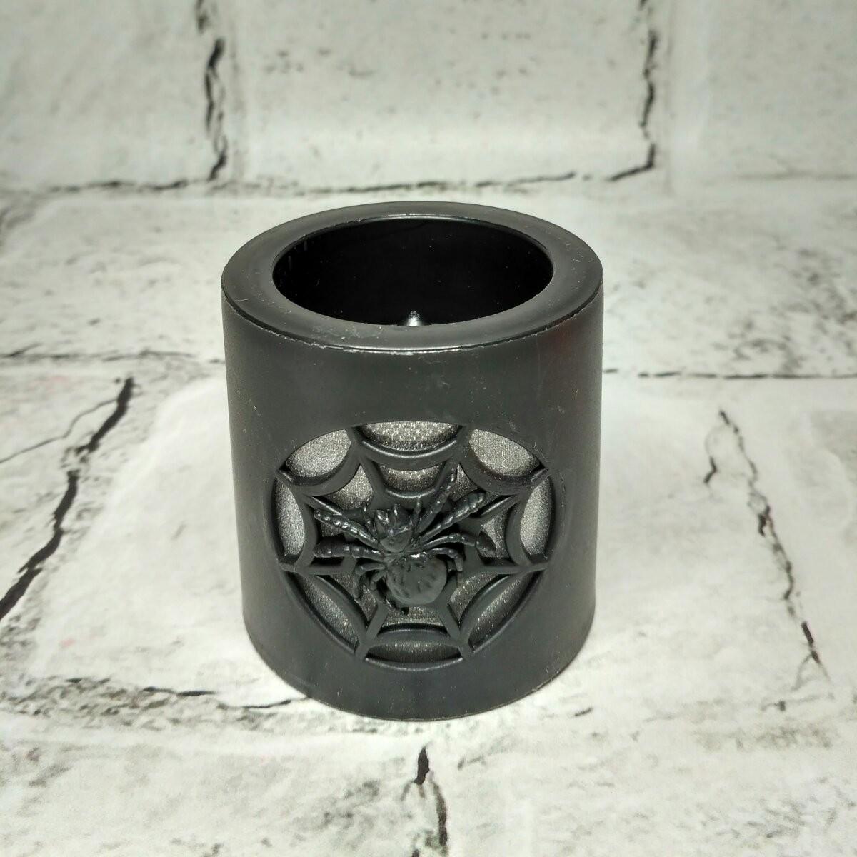 Свеча электронная LED Паутина Хэллоуин 6х6 см Черный (9242-008-2)