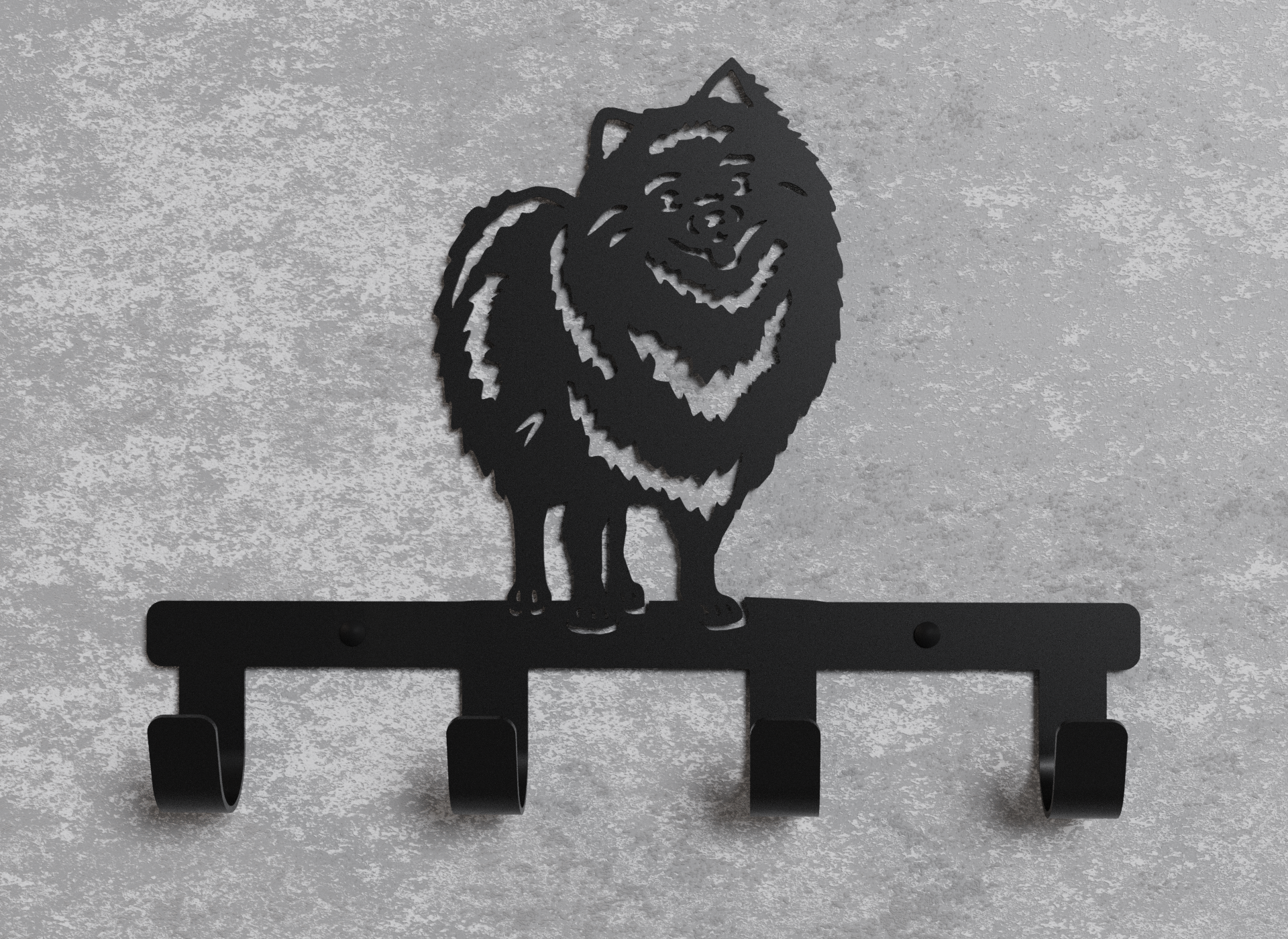 Вішалка настінна Loft-Craft Шпіц з металу Чорний (AM-013-bk)