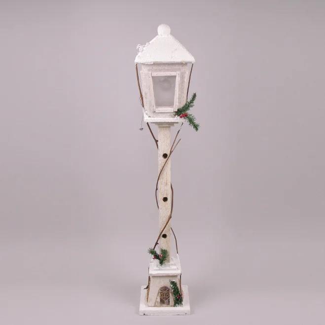 Деревянный фонарь с LED-подсветкой Flora (26621)
