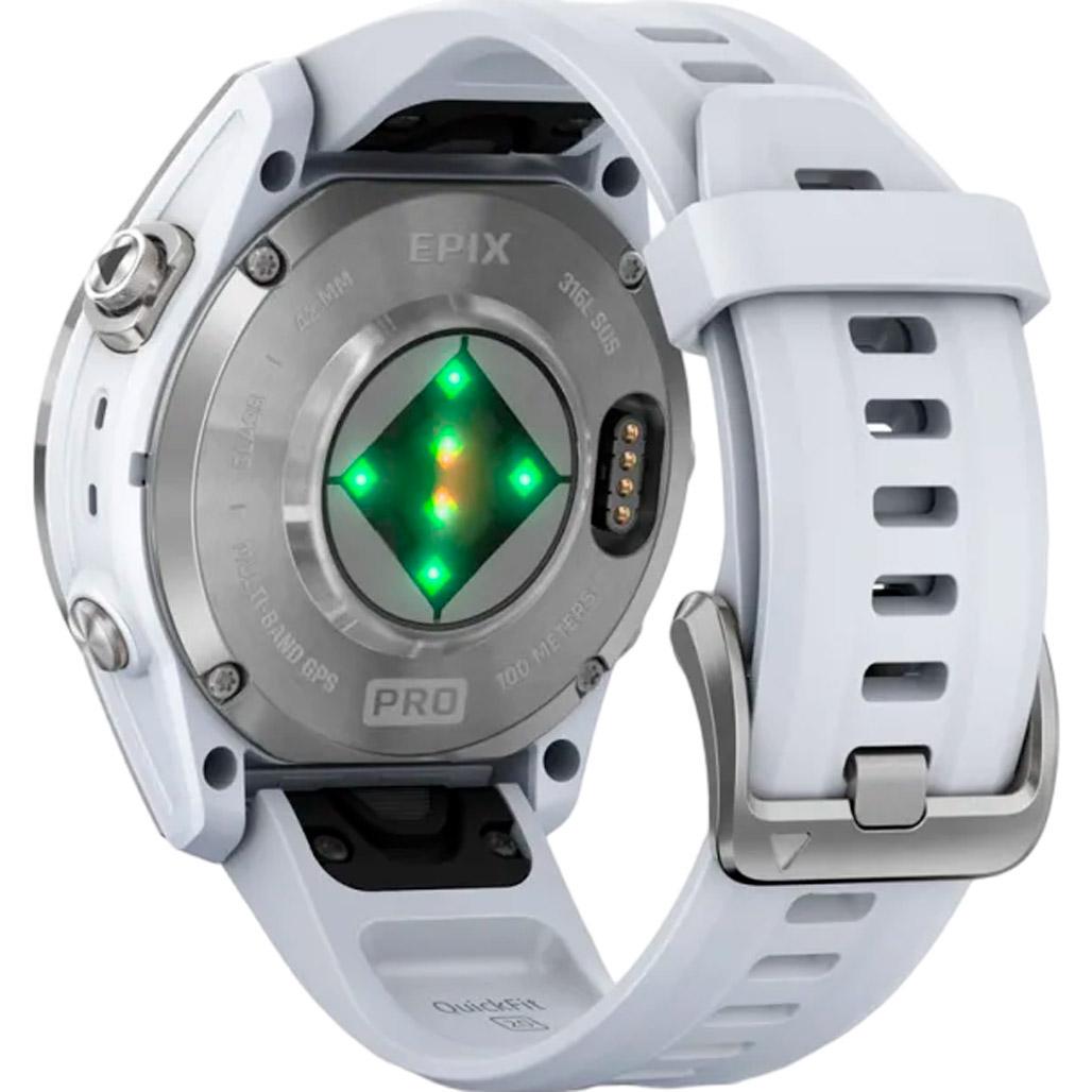 Смарт-часы Garmin Epix Pro Gen 2 42 мм Silver with Whitestone Band (010-02802-00) - фото 3