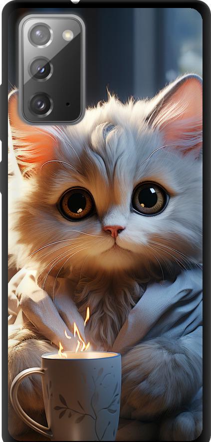 Чехол на Samsung Galaxy Note 20 White cat (5646b-2036-42517)