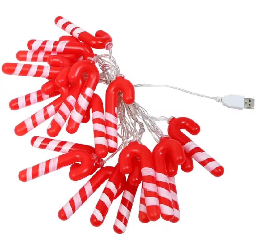Гирлянда Рождественские леденцы от USB 3 м (004525a7) - фото 3 Гирлянда Рождественские леденцы от USB 3 м (004525a7) - фото 3