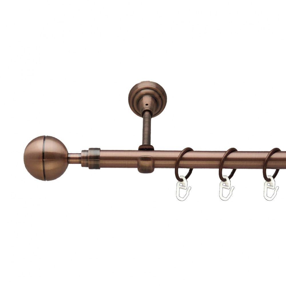 Карниз Orvit Корсо однорядный гладкий 19 мм 240 см Античная медь (00-00011679) Карниз Orvit Корсо однорядный гладкий 19 мм 240 см Античная медь (00-00011679)